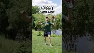 Playing catch with your kids ⚾️ Oldest, Middle, Youngest