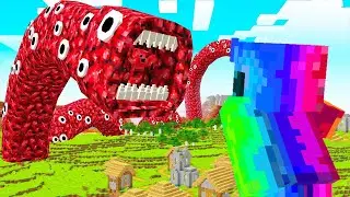 😱ผมสร้างสวนสนุกยักษ์ที่มี Train Eater มหึมา, รถไฟกินคนไล่กินเพื่อน...?! (Minecraft)