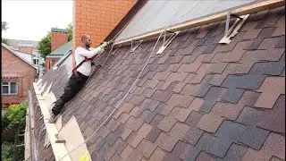 Способ монтажа гибкой черепицы RoofShield на крутой крыши