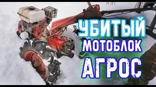 Купил убитый мотоблок АГРОС! Оторван руль, сломана КПП, лопнуты шины! Сколько готовить денег?