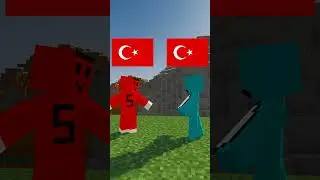 Minecraft'ta Ülkelere Göre Selamlaşma !! #shorts