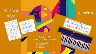 Spievanky, spievanky, Durové stupnice do 7# a obraty, rytmické cvičenia - teória pre 4.r., kap. 4-12