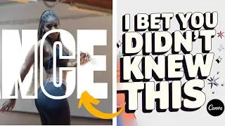 Canva Tutorial on how to put text inside the video