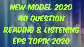 EPS TOPIK New Model Question Reading & Listening -6 2020.