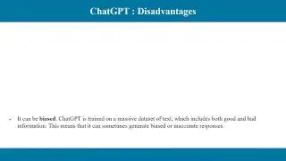 ChatGPT Advantages and Disadvantages