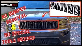 Install Black Grille on your Jeep Grand Cherokee WITHOUT REMOVING BUMPER & NO SPECIAL TOOLS NEEDED