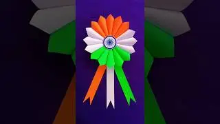 How To Make 15 August Batch 🇮🇳 || 🥰 Paper Craft #shorts #trending #viral