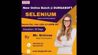 🚀 Selenium Online Training | Real-Time Project | Free Demo on Feb 19th @ 7:30 PM IST | DURGASOFT