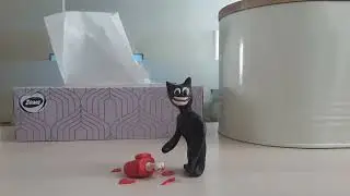 Cartoon cat vs Among us.