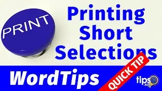 Printing a Short Selection
