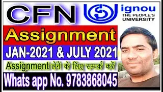 ignou cfn solved assignment in english  | ignou cfn solved assignment in hindi | cfn assignment 2020