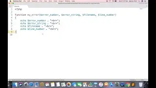 Custom error handler - PHP