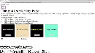 Create Accessibility for website using HTML5 JS and CSS