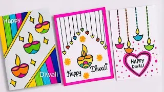 3 DIY Diwali greeting card | Diwali card making ideas | Handmade diwali card | handmade card ideas