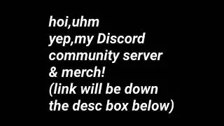 Discord community server & merch!!! (Re-upload)