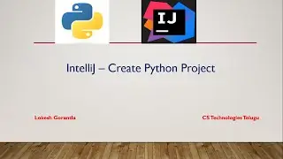 How to create Python project in IntelliJ IDEA | Telugu