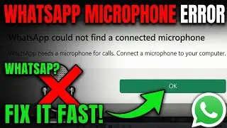 WhatsApp could not find a connected microphone in pc windows problem solve 