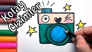 Easy Drawings | How to Draw a Cute Photo Camera | Paint and Draw Step by Step
