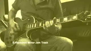 70's Rock Backing and Jam Track in Em Harmonic Minor Scale Joe Bonamassa Style