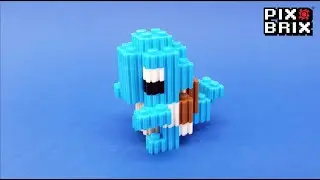 Squirtle Pokémon 3D Figure - Pix Brix Instructions