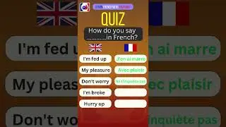 Learn French with little Quizzes 🧐  #quiz #learnfrench