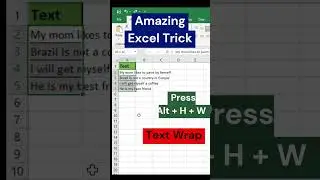 How to wrap text in excel #excel #shorts #youtubeshorts #viralvideo #interview #job #ytshorts
