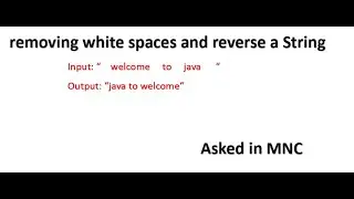 Write a Stream API Program to remove white spaces and reverse a String in Java | Java8 | Stream API