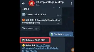 Championdoge Airdrop 5000 Chd instants valid.  চ্যাম্পিয়ন ডোজ এয়ারড্রপ করে ৫০০০ কয়েন নিলাম। লাইভ।