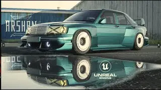Mercedes 190E 4K Unreal Engine 5 #blender #4k #3d #unrealengine
