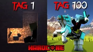 100 Tage Minecraft HARDCORE als Noob | Minecraft Kurzfilm