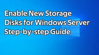 How to enable new storage disks on Windows Server