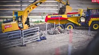 4K CINEMATIC RC Construction Action at the job site! - Excavator, Dozer, Trucks, Loader and more !