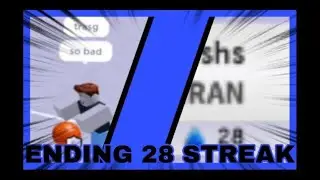 I Ended A Trash Talker's 28 Streak On Mobile! | ROBLOX HOOPZ