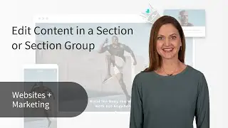 Editing Content in a Section or Section Group of Your GoDaddy Website - Website Builder Demo