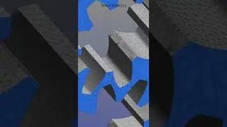 Ansys Fluent: Gear Pump Dynamic Mesh Animation 