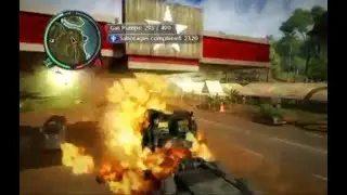 Oshkosh M1070 vs. Gas Station (Just Cause 2)
