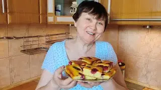 Пирог с малиной и мятой. Очень изысканный ,ароматный простой в приготовлении.