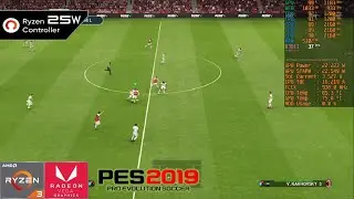 PES 2019 Gameplay | AMD Ryzen 3 3200U Vega 3