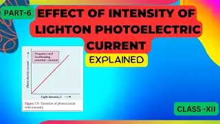 effect of intensity of light on photoelectric current class 12 explained in Hindi