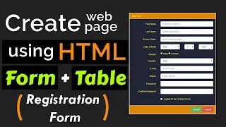 Design Registration FORM in HTML with CODE 🔥