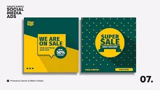 Photoshop Tutorial: Simple Social Media Ads # 7