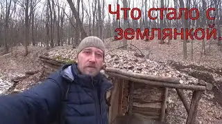 A dugout after a year. Everything is sad! I have not eaten for six days!