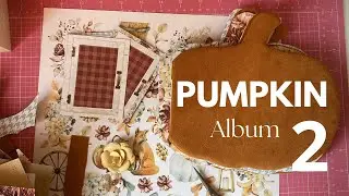 Альбом гарбузик: оформлення фігурної обкладинки | скрапбукінг | Pumpkin album scrapbooking 🎃