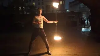 A Fire Staff performance by Kauri Maher