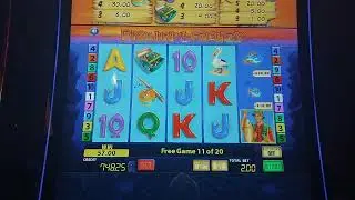 5 scatters fishing frenzy bonus  £2 stake - 20 freespins