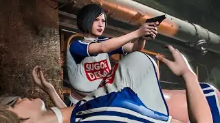 Claire & Ada (& Scarlet) in Sugoi Dekai Shirt - Resident Evil 2 Remake