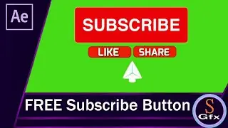 Green Screen Subscribe Button FREE | Subscribe Button Green Screen | Copyright Free