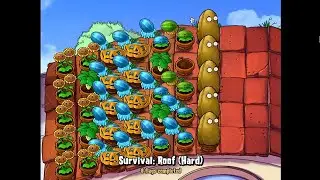 Plants vs Zombies | Survival: Roof (Hard)