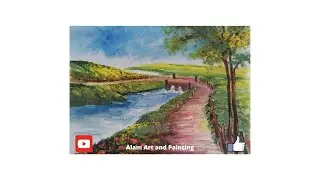 Acrylic Landscape Painting Lesson by Alam