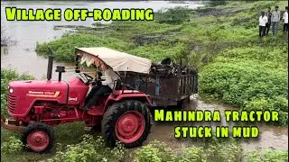 Mahindra 475 di tractor stuck in mud | tractor off-roading | rescue tractor